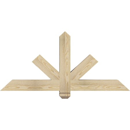 Ekena Millwork Kennewick Rough Sawn Timber Gable Bracket, Douglas Fir, 48"W x 22"H x 4"D x 4"F, 11/12 Pitch GBW048X22X0404KEN00RDF